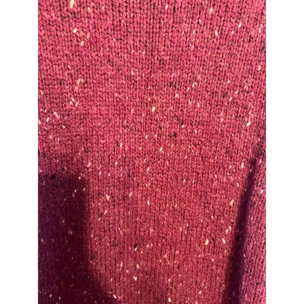 Ann Taylor Factory Burgundy/Purple Knitted‎ Cold Shoulder Sweater Size Large